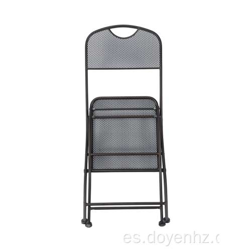 Silla plegable de malla metálica para exterior / interior, balcón